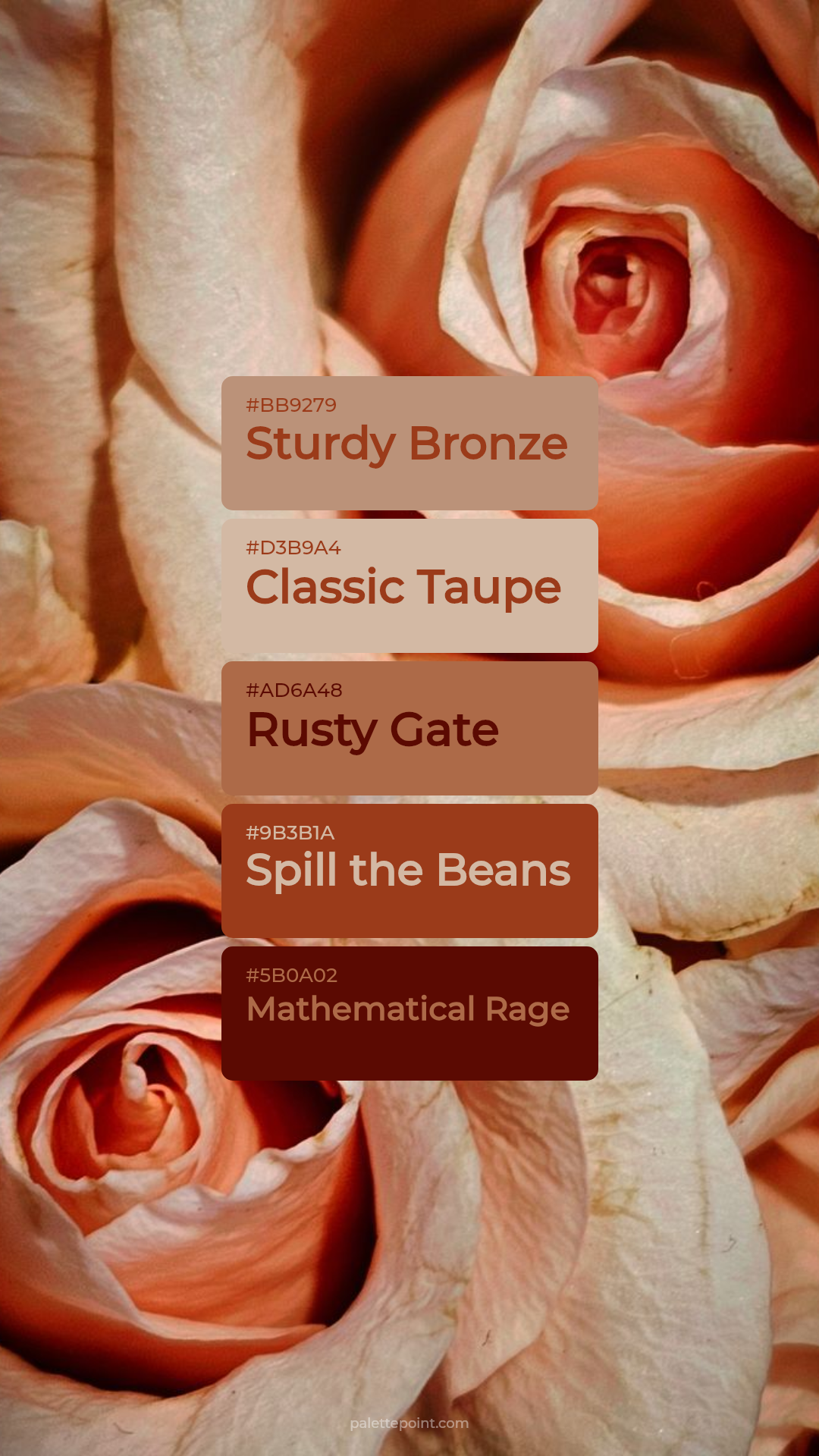 Sturdy Bronze Canvas palette card