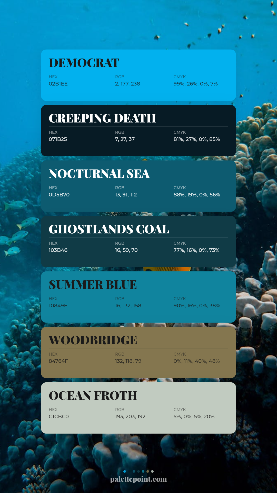 Democrat & Creeping Death palette card
