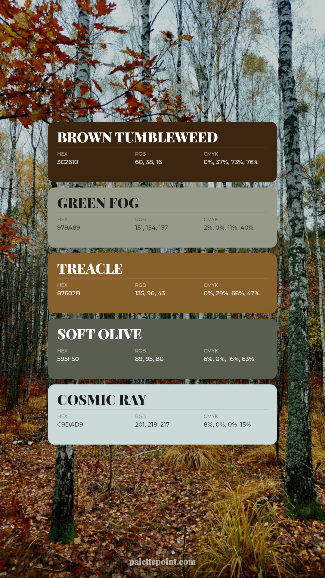 Subtle Medley palette card