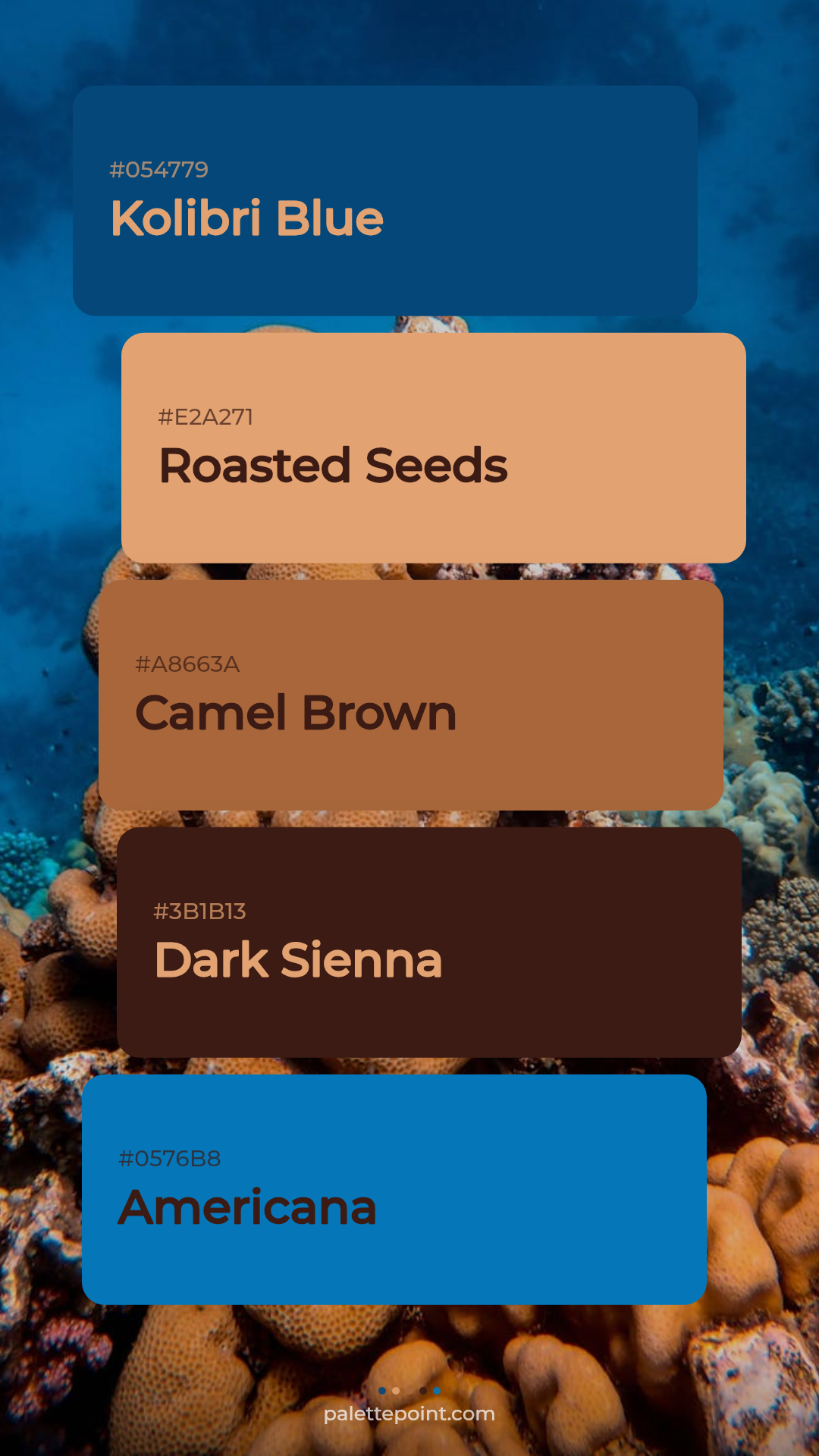 Kolibri Blue & Roasted Seeds palette card