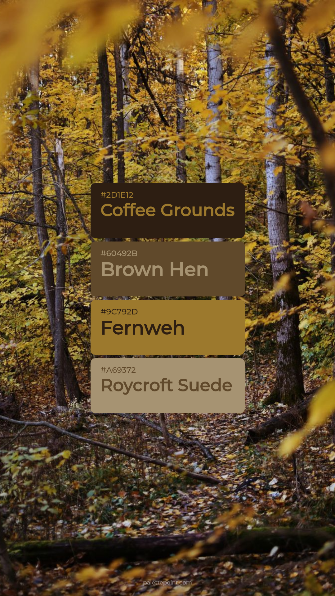 Coffee Grounds & Brown Hen palette card