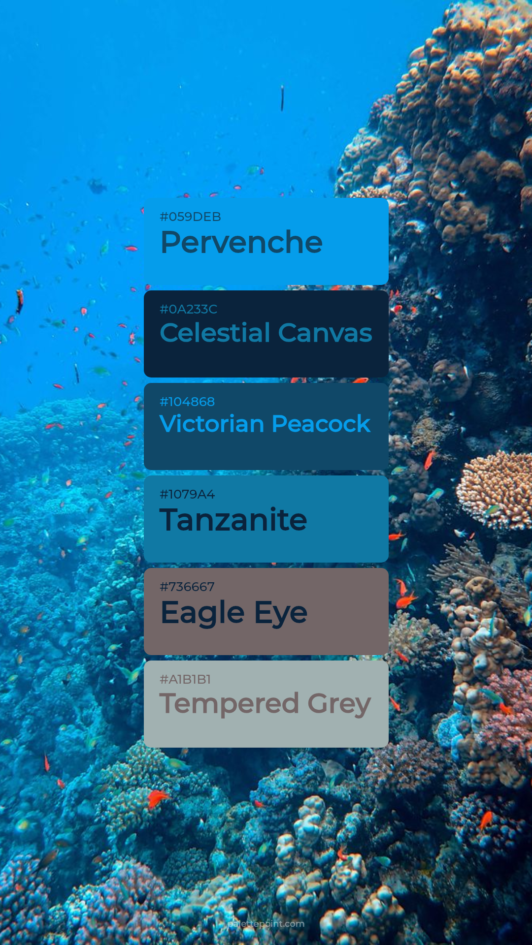 Pervenche Harmony palette card
