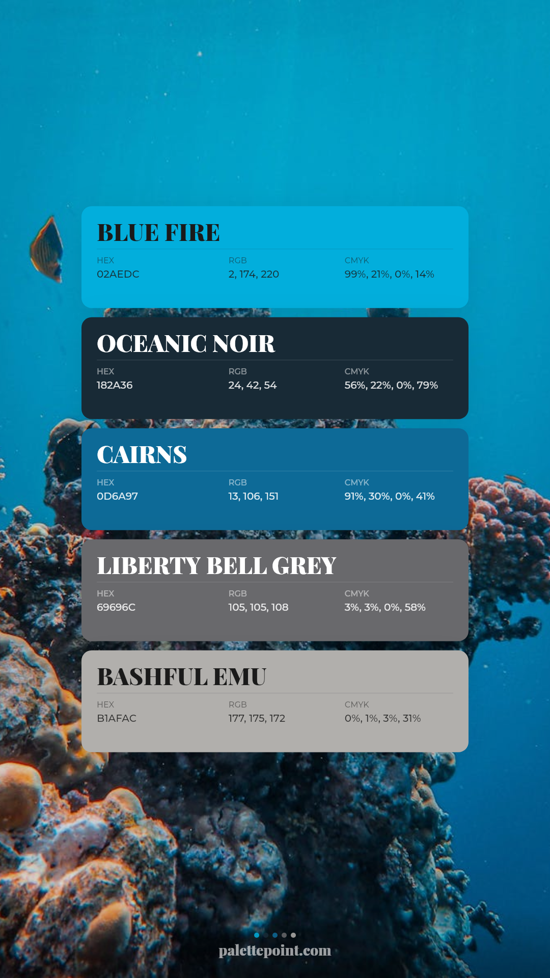 Blue Fire & Oceanic Noir card