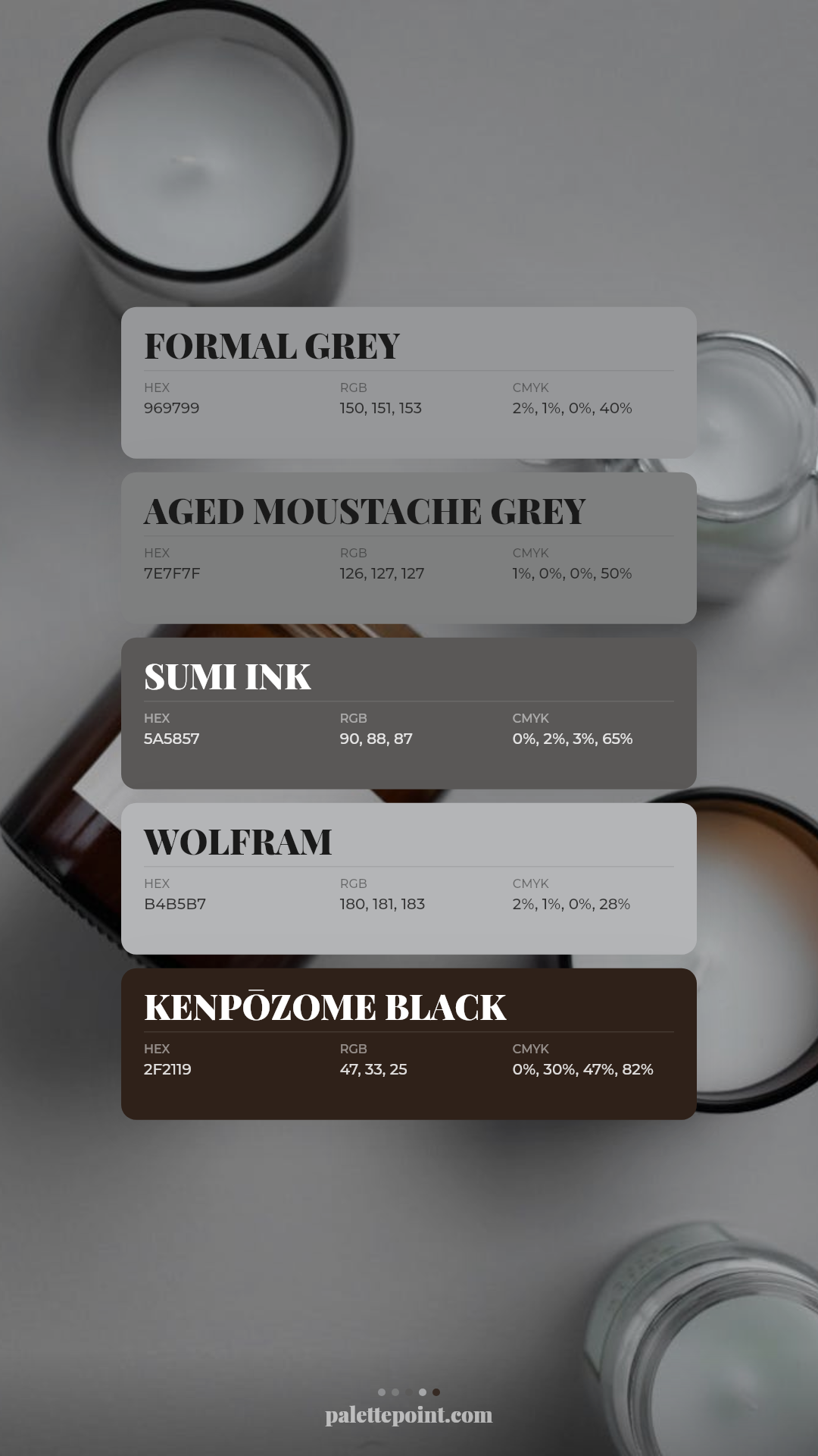 Bold Formal Grey Palette card