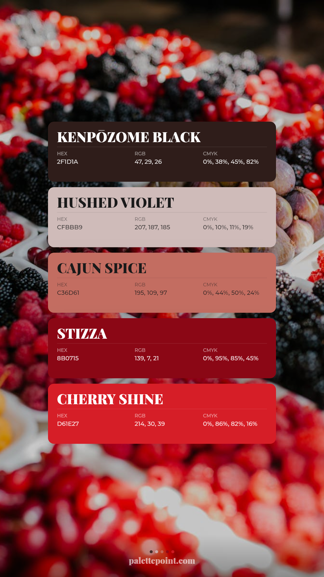 Kenpōzome Black & Hushed Violet palette card