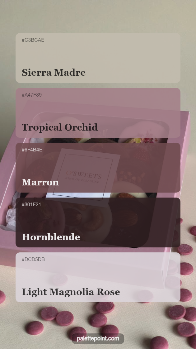Warm Sierra Madre Essence palette card