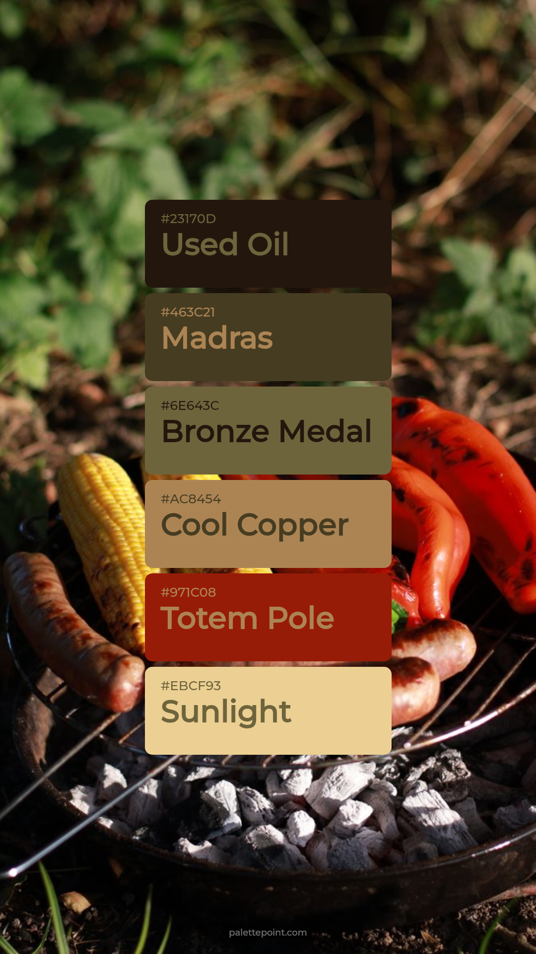 Used Oil & Madras palette card