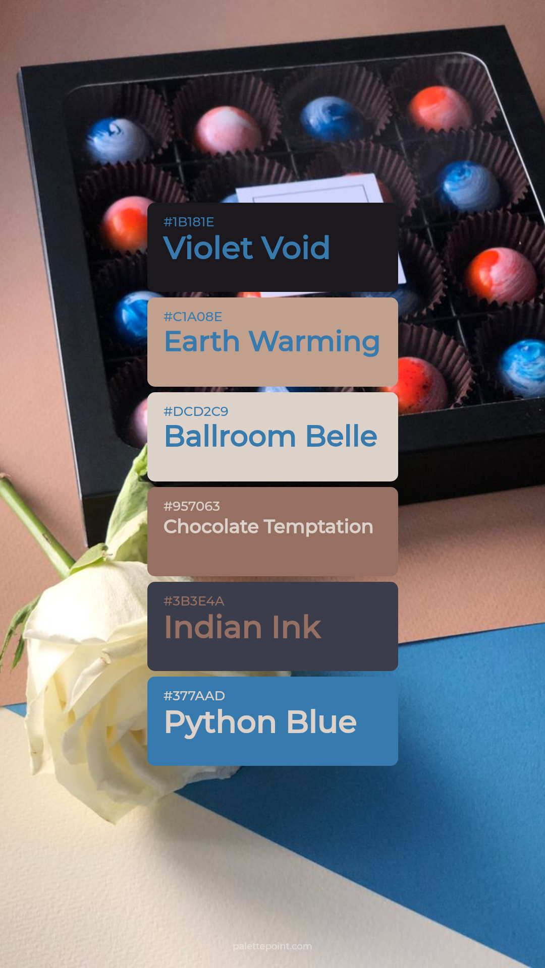Natural Violet Void Mood palette card