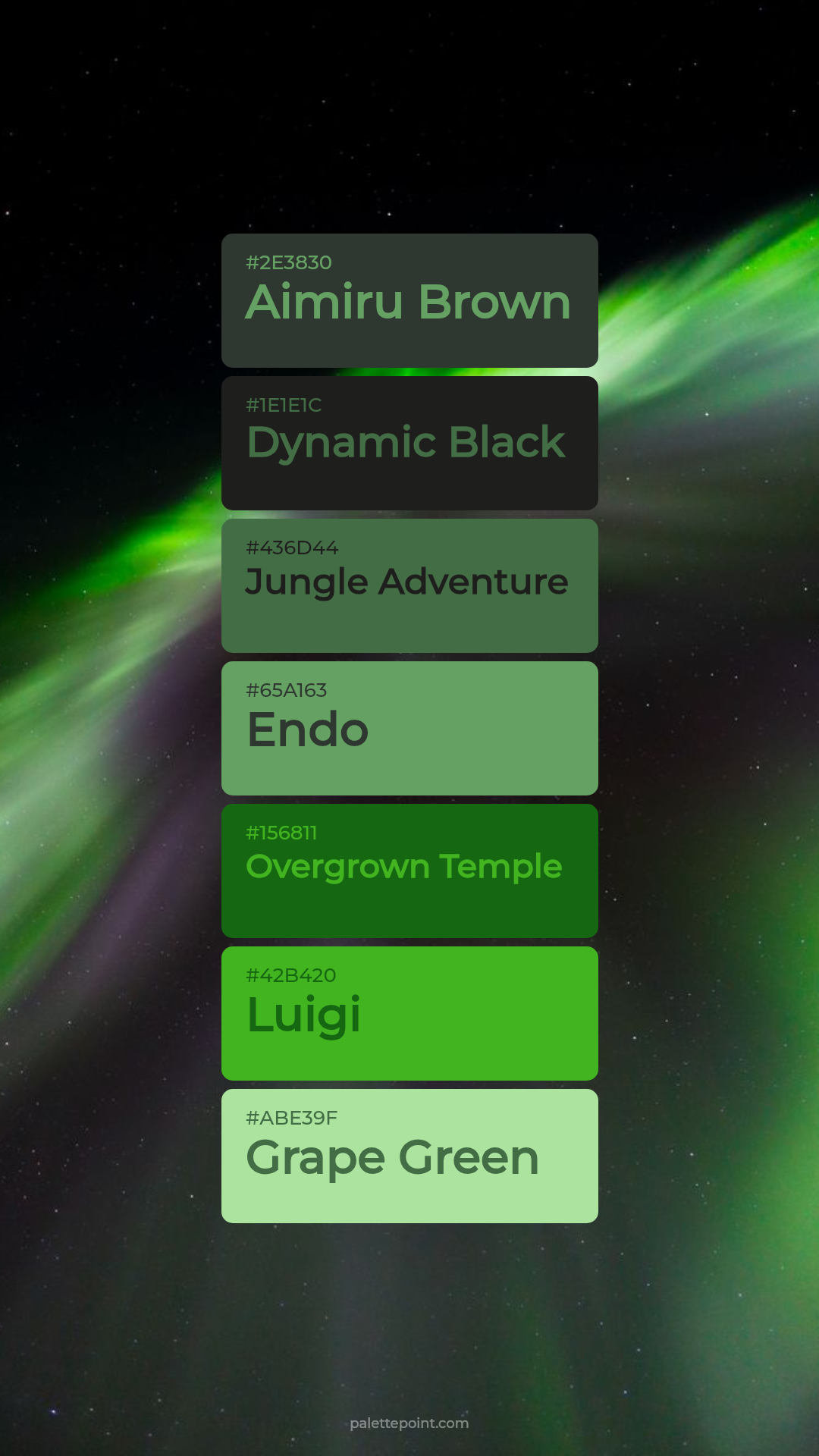 Earthy Composition palette card