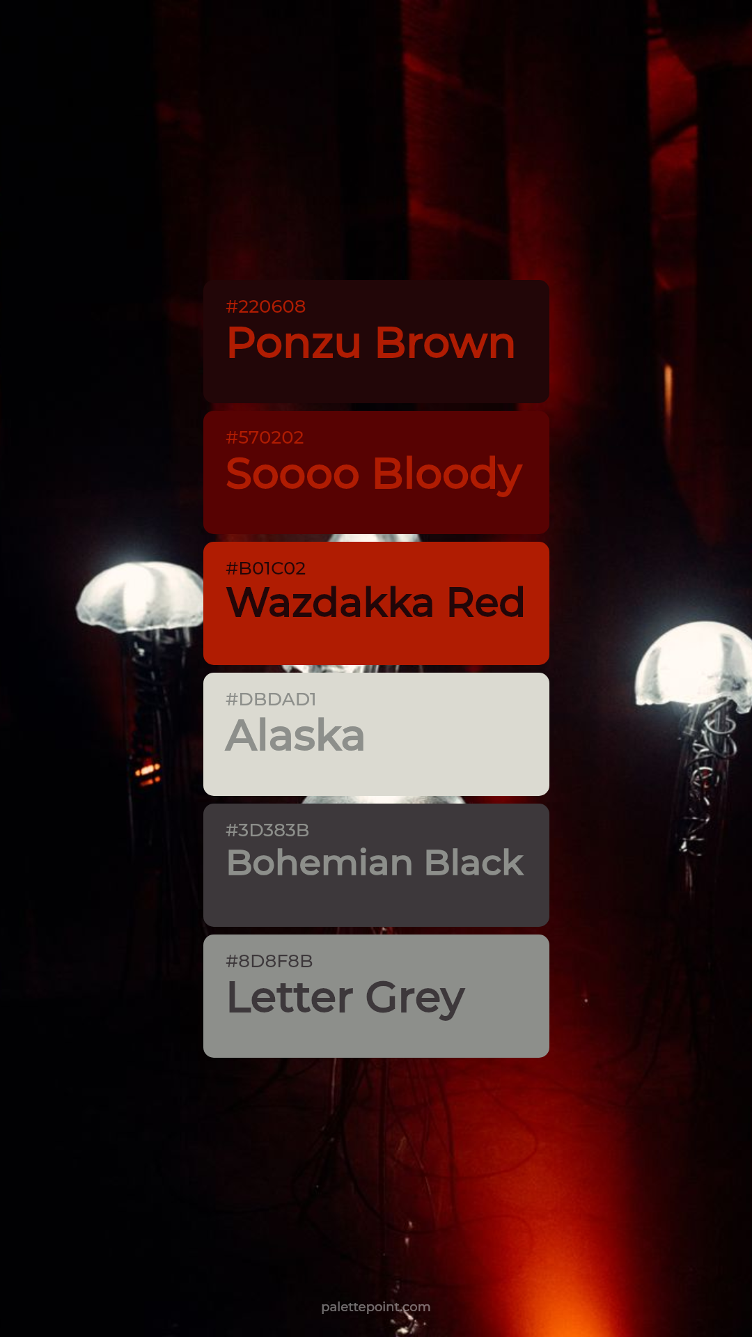 Ponzu Brown Hues palette card