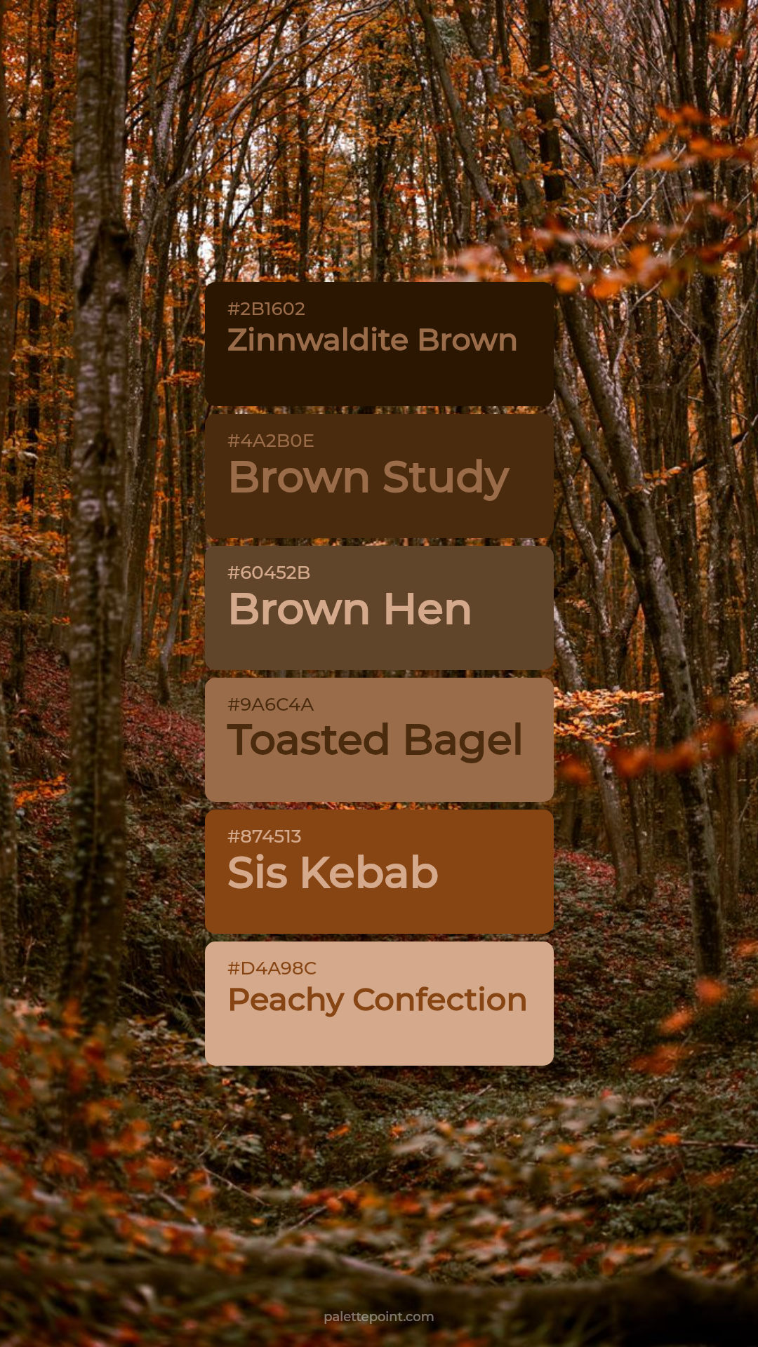 Zinnwaldite Brown & Brown Study palette card