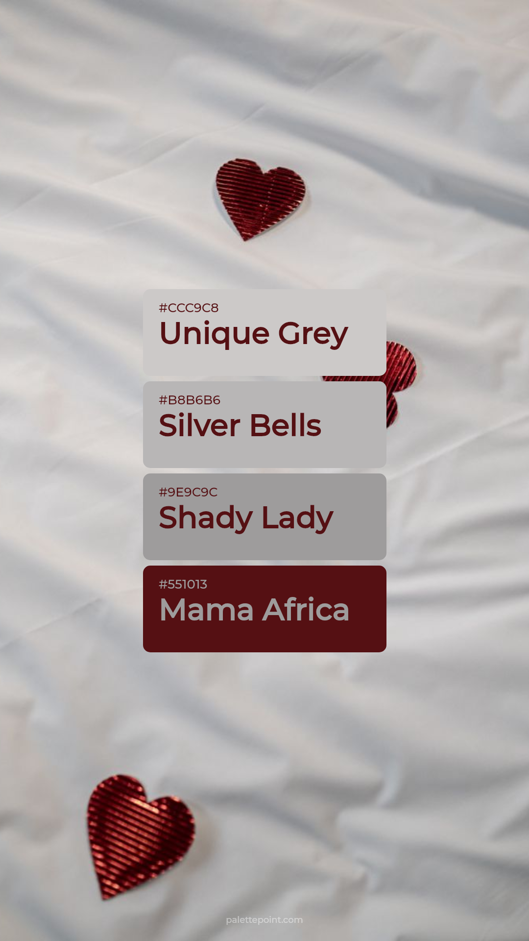 Elegant Unique Grey Collection palette card