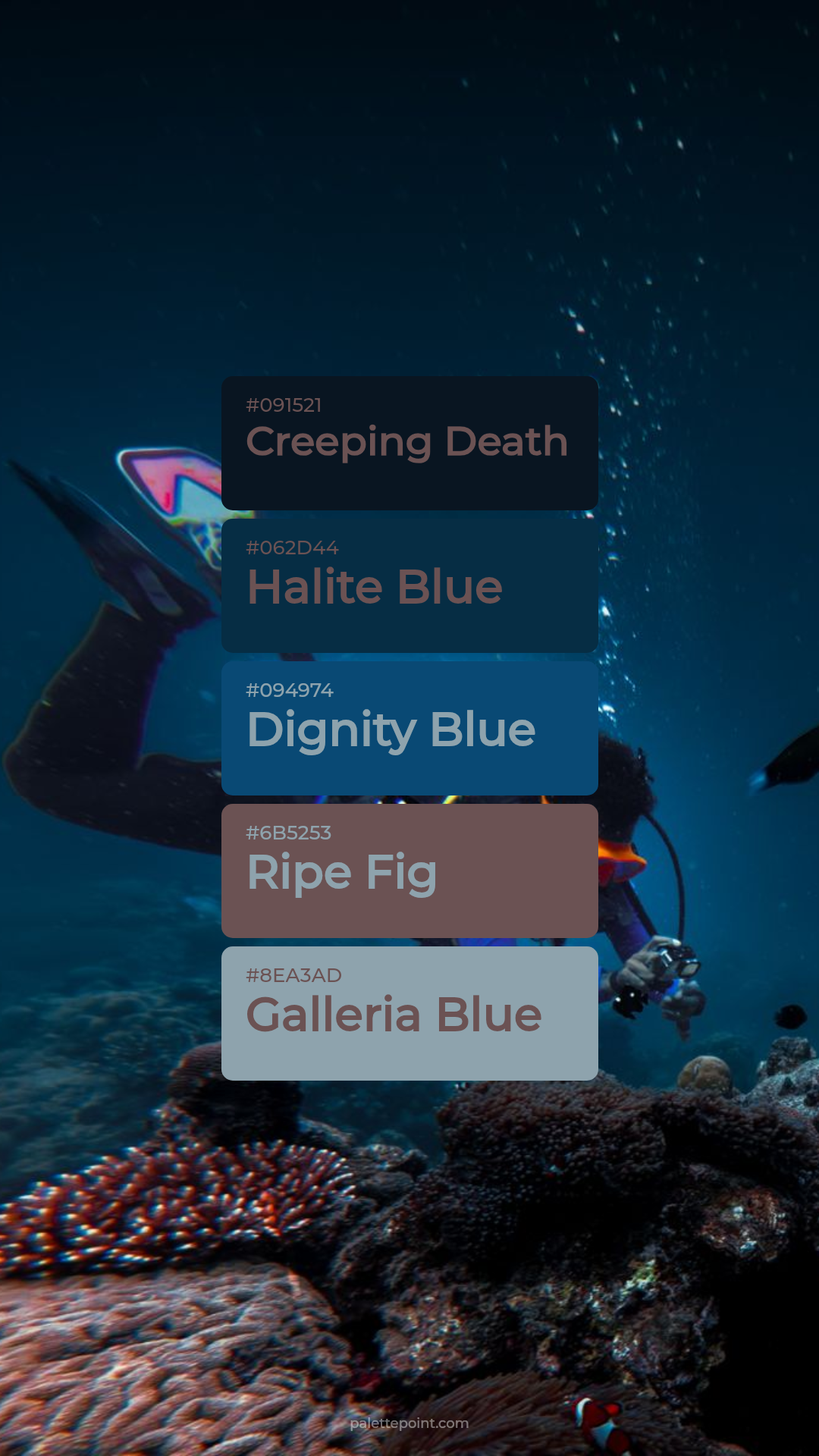 Creeping Death & Halite Blue palette card