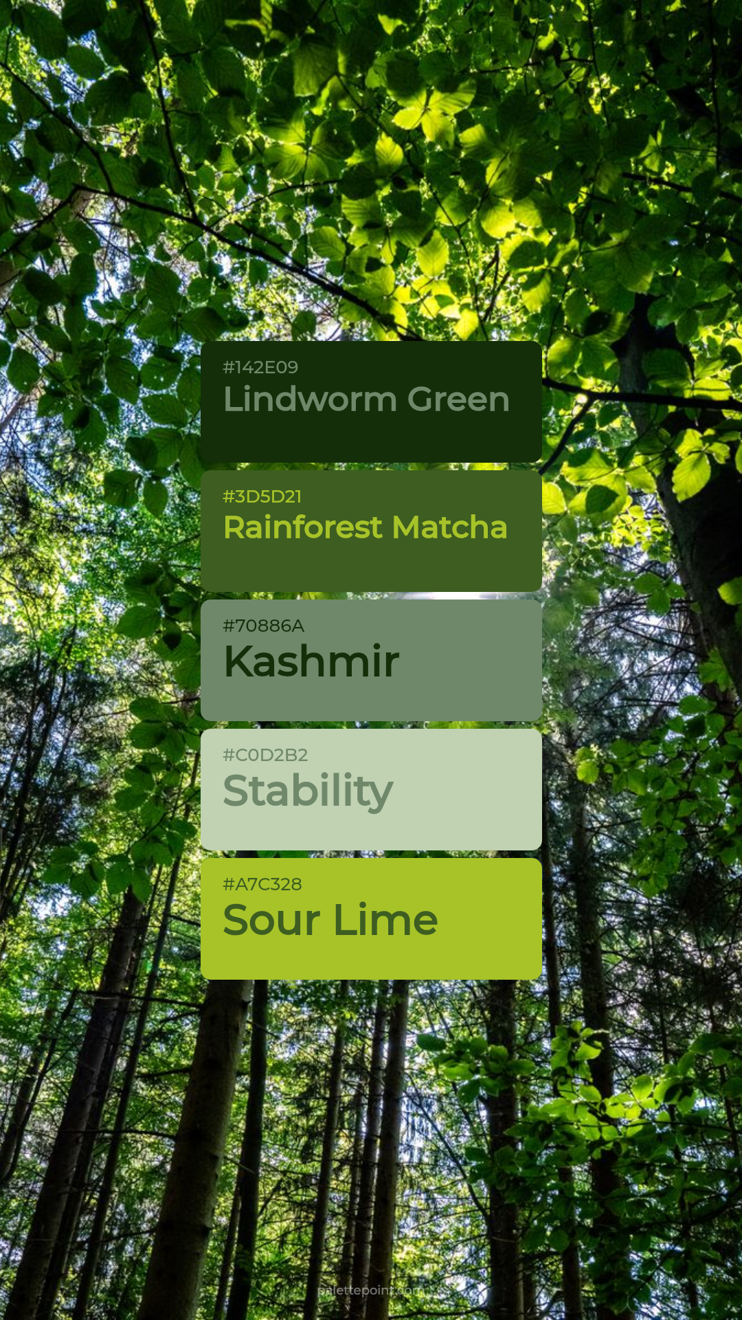 Elegant Lindworm Green Spectrum palette card