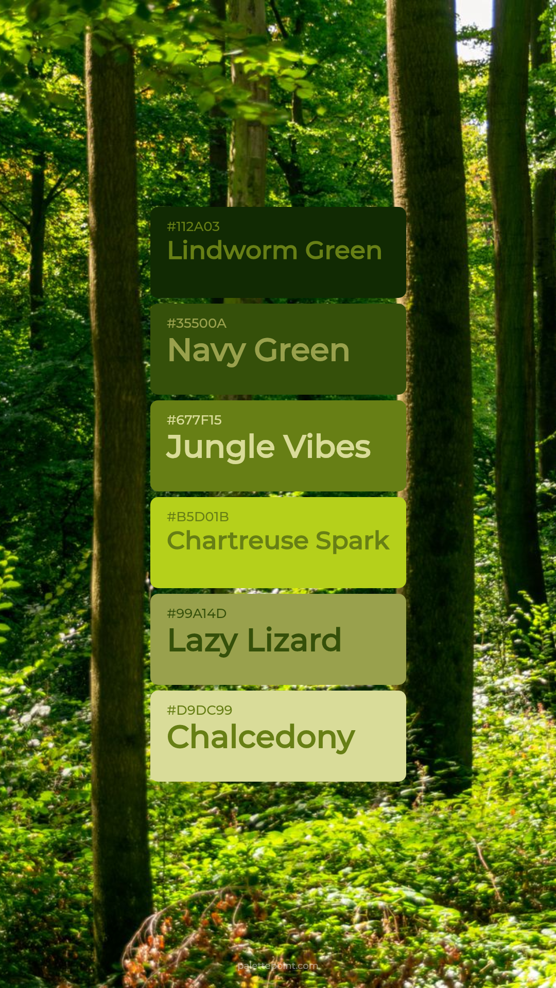 Lindworm Green Medley palette card