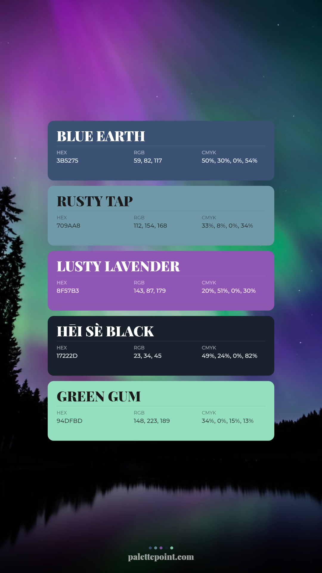 Bold Hues palette card