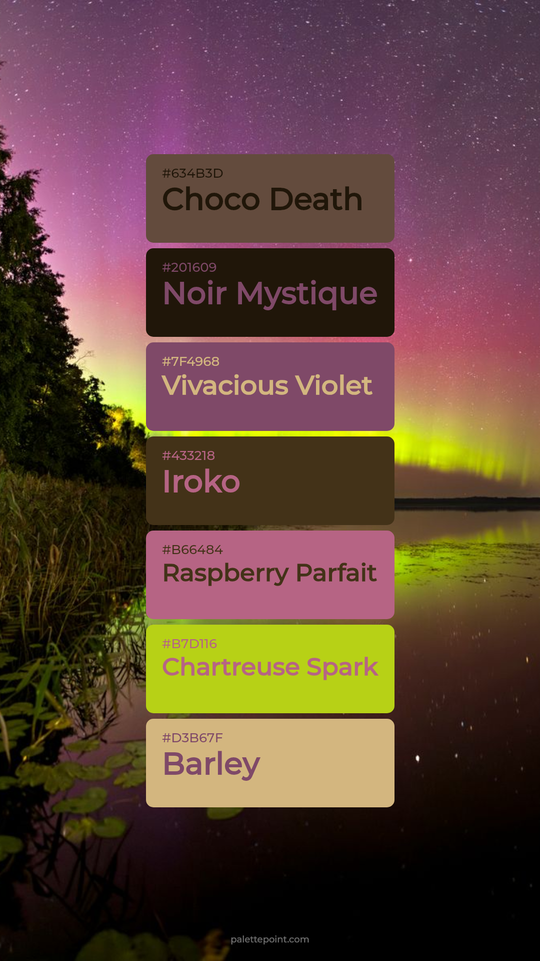 Fresh Choco Death Mood palette card