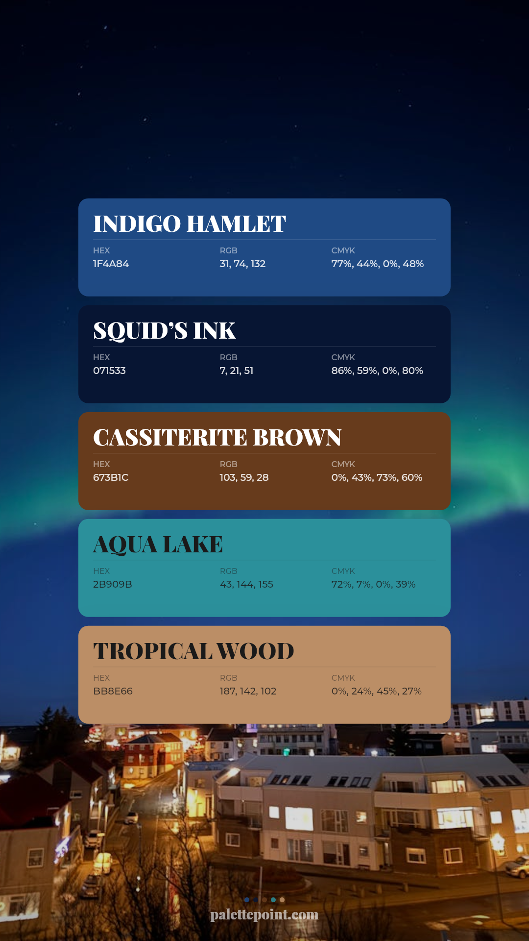 Indigo Hamlet Canvas palette card