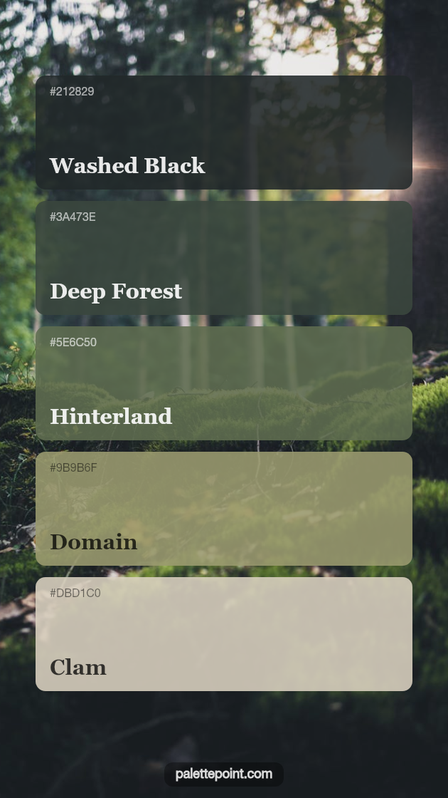 Earthy Medley palette card