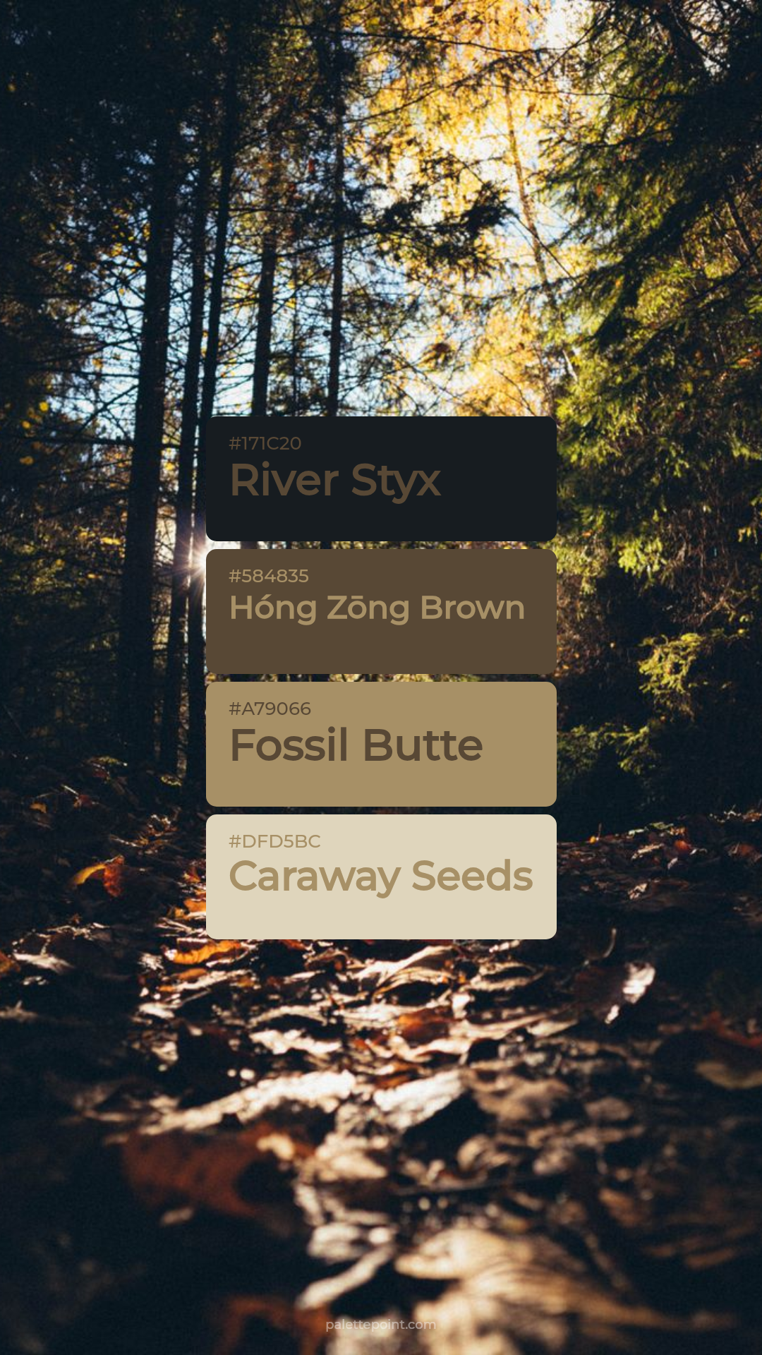 River Styx & Hóng Zōng Brown palette card