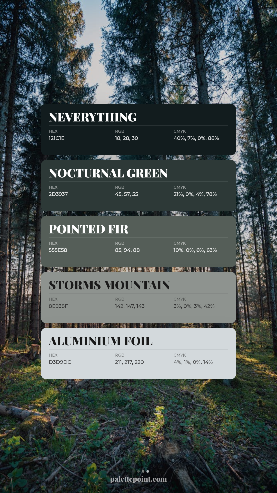 Rustic Composition palette card