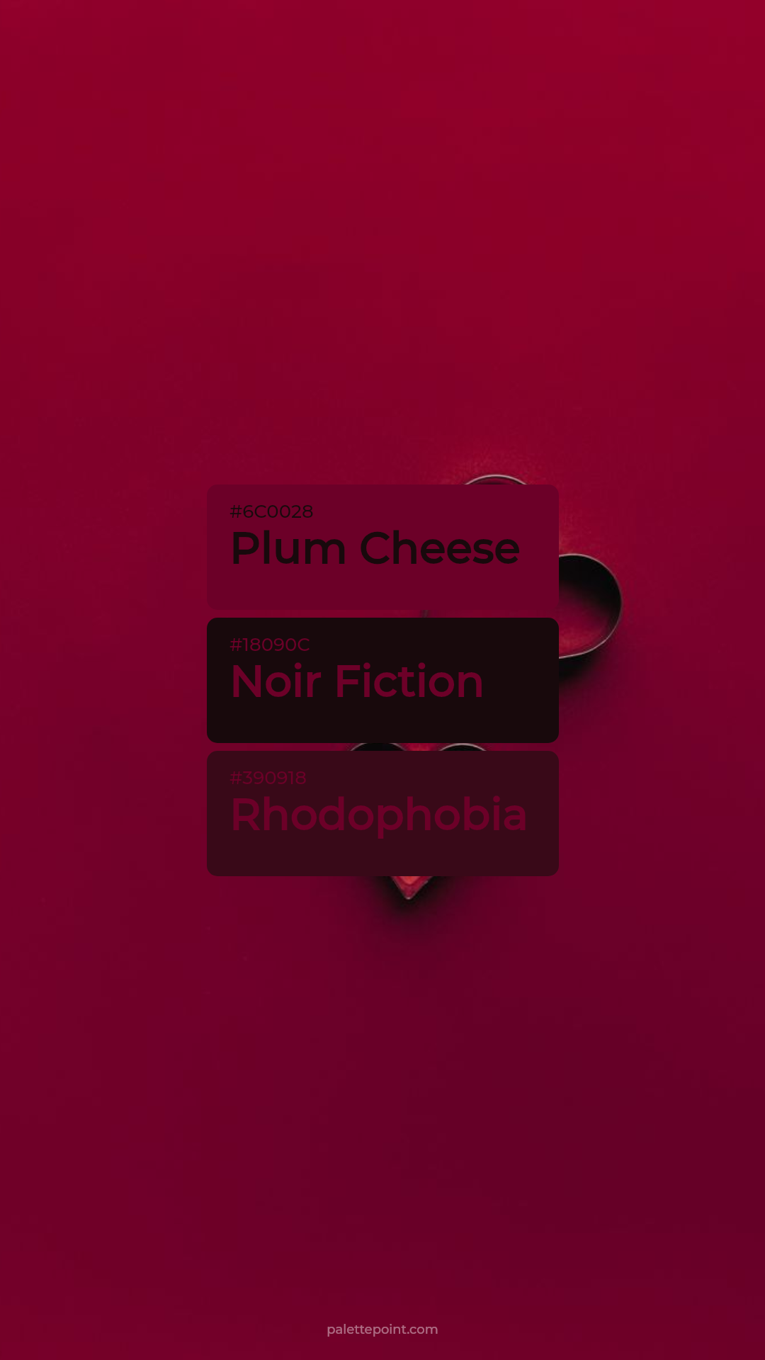 Plum Cheese & Noir Fiction palette card