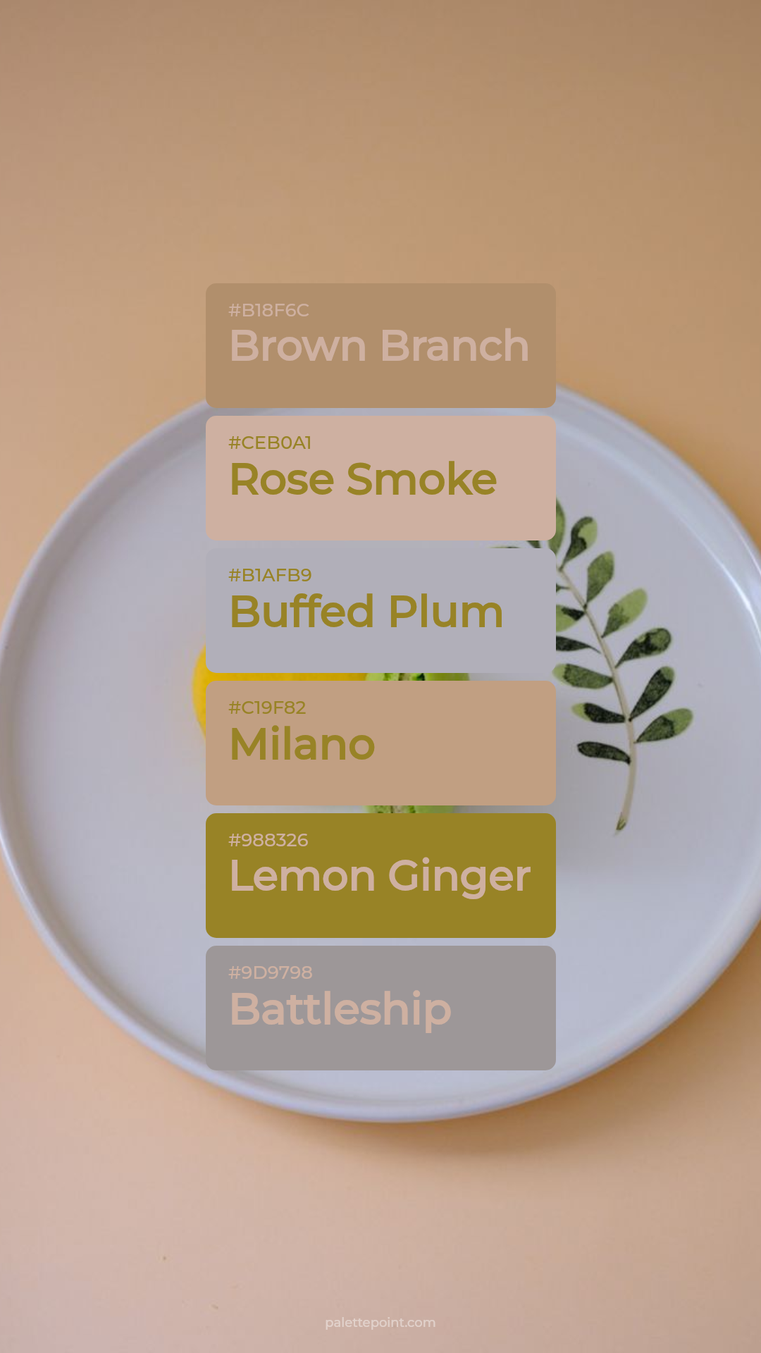 Brown Branch Collection palette card