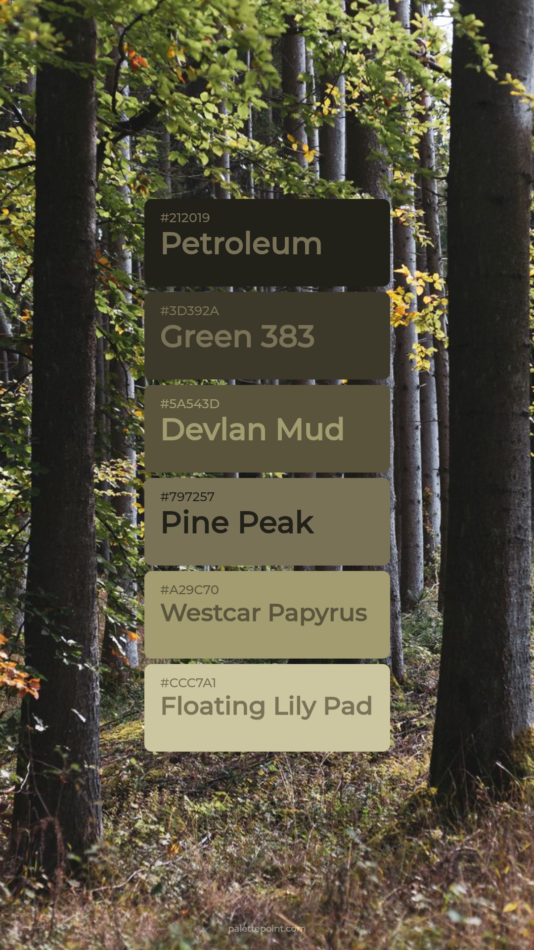 Petroleum Spectrum palette card