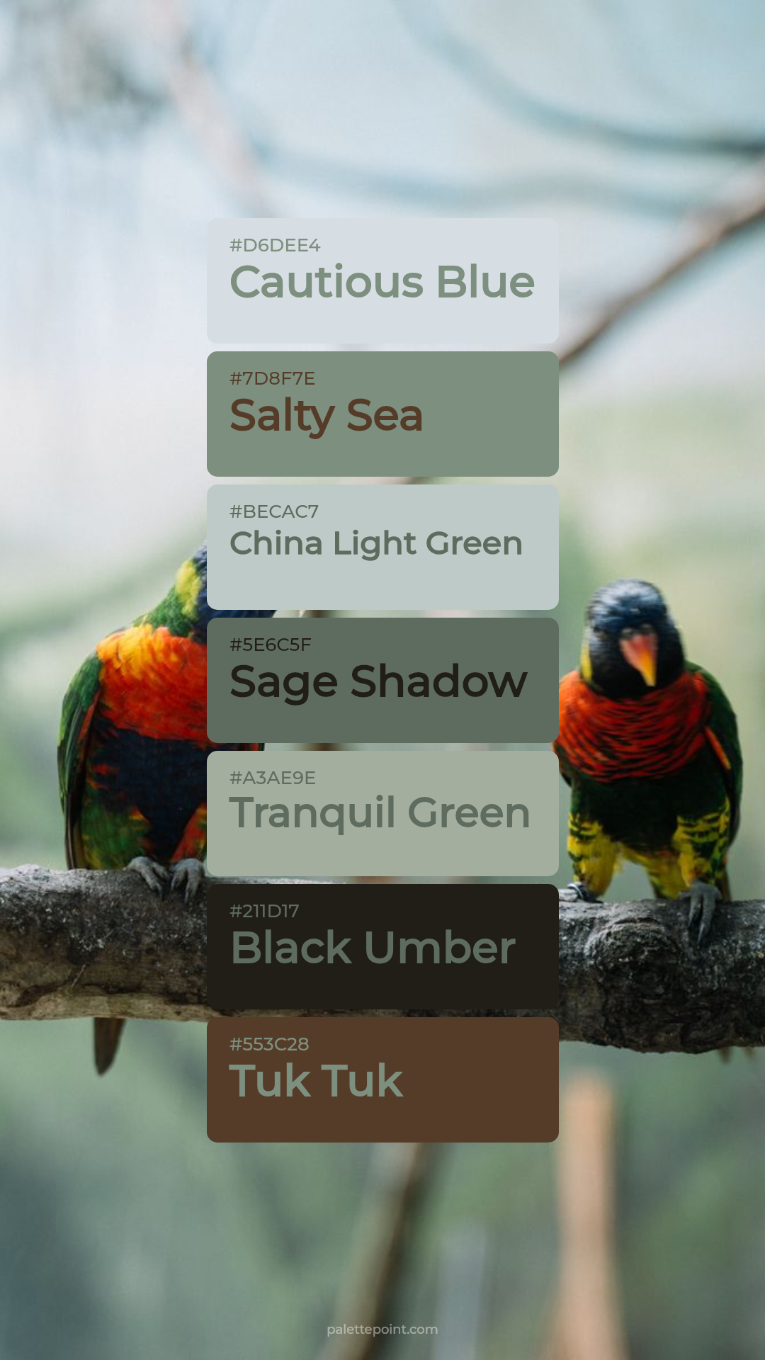Bold Cautious Blue Hues palette card