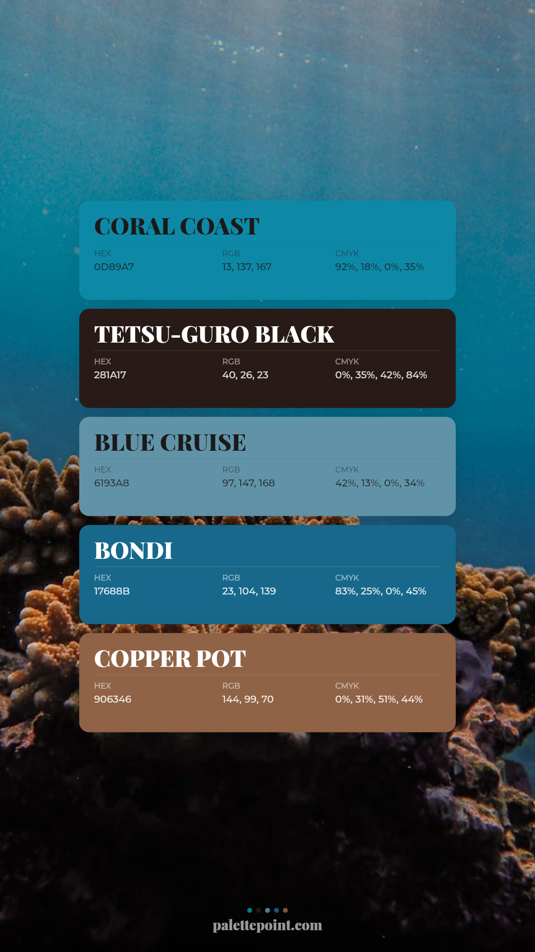 Coral Coast Hues card