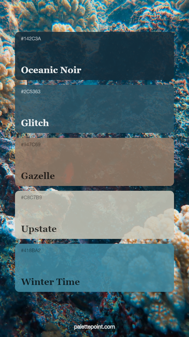 Oceanic Noir & Glitch palette card