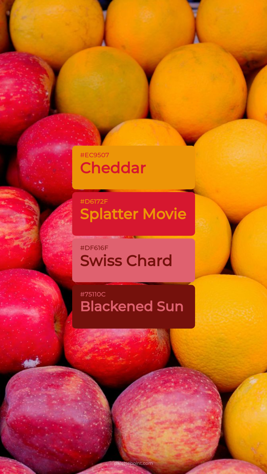Fresh Cheddar Medley palette card