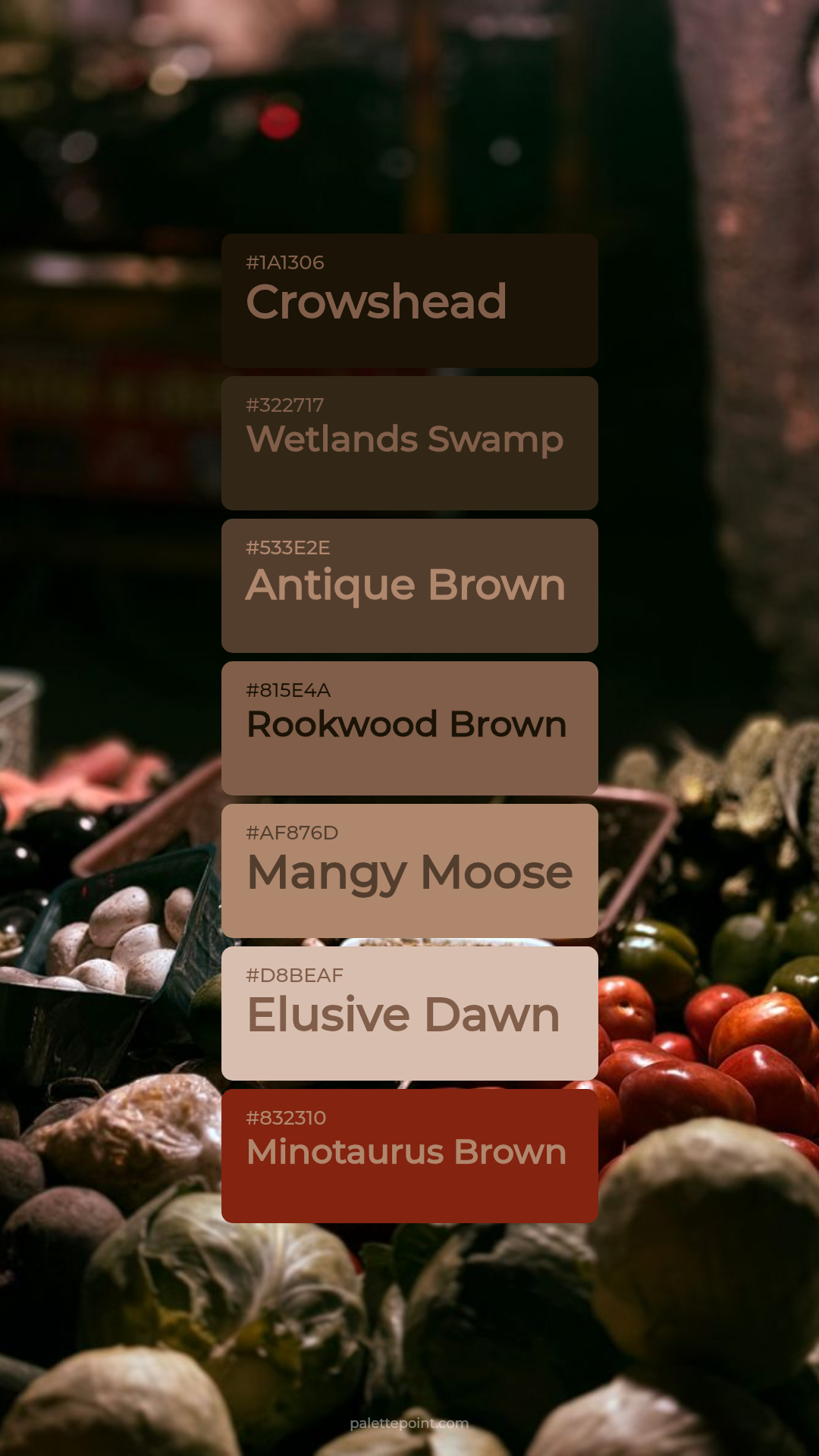 Harmonious Crowshead Composition palette card