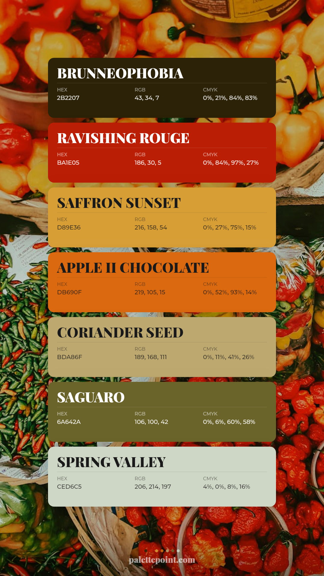 Rich Brunneophobia Palette palette card