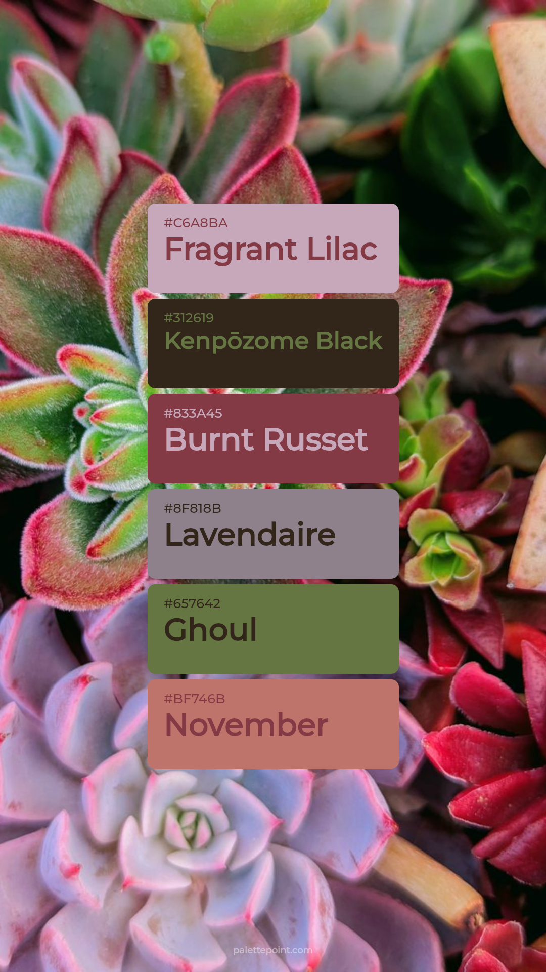 Fragrant Lilac Collection palette card