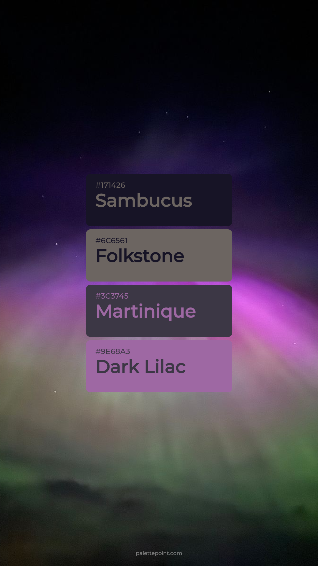 Sambucus Medley palette card
