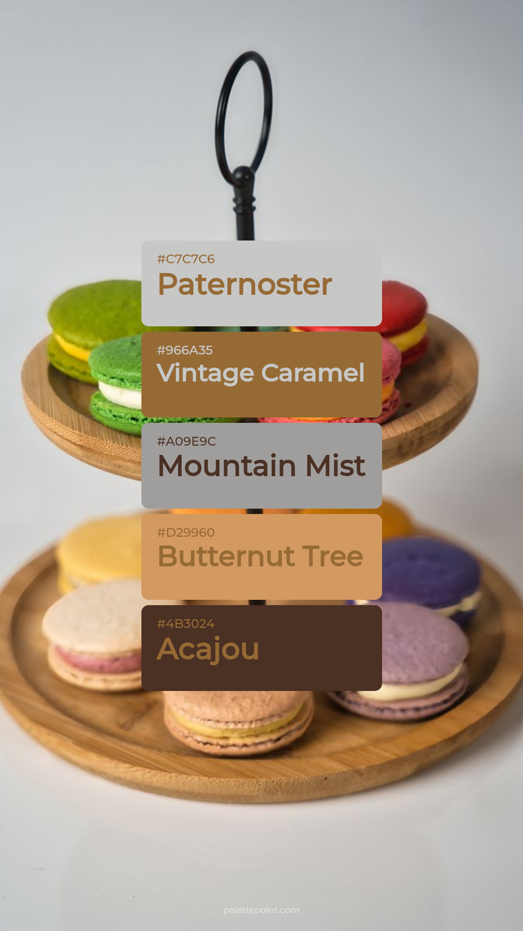 Paternoster & Vintage Caramel palette card