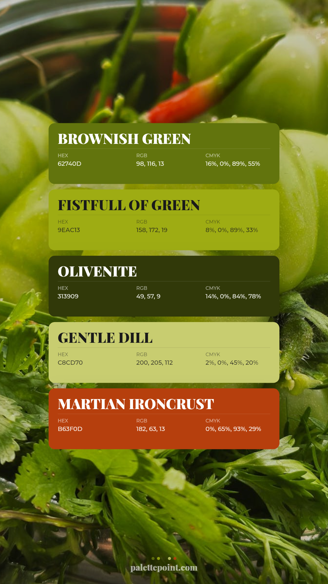 Brownish Green Blend palette card