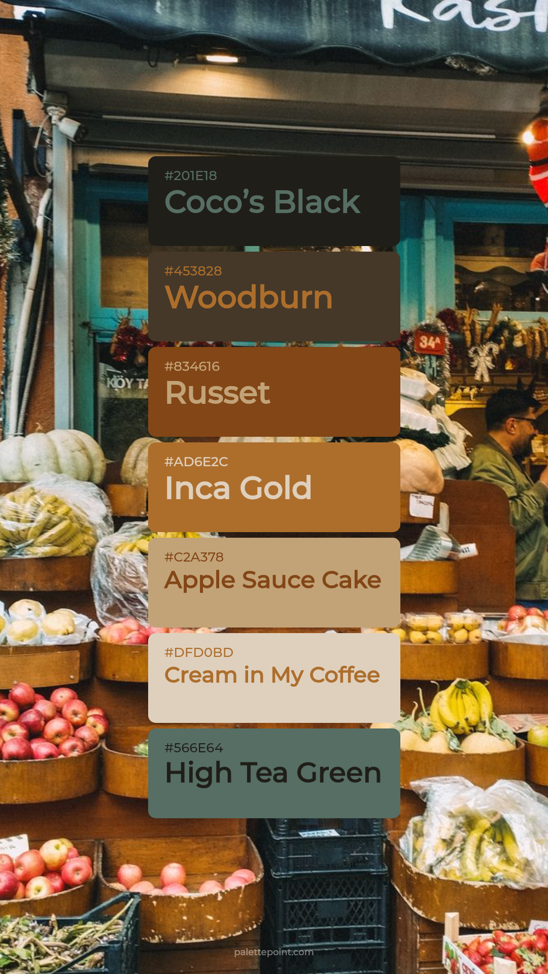 Coco’s Black & Woodburn palette card