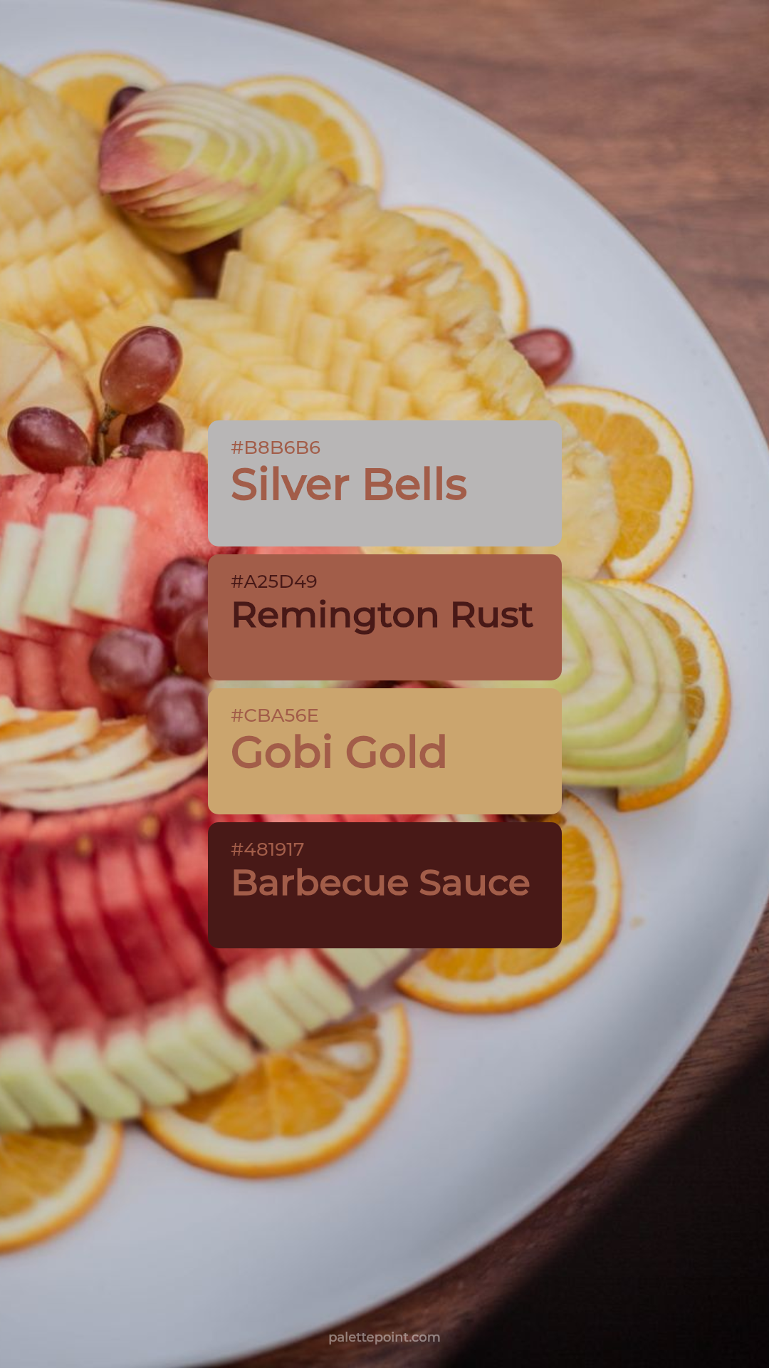 Silver Bells & Remington Rust palette card
