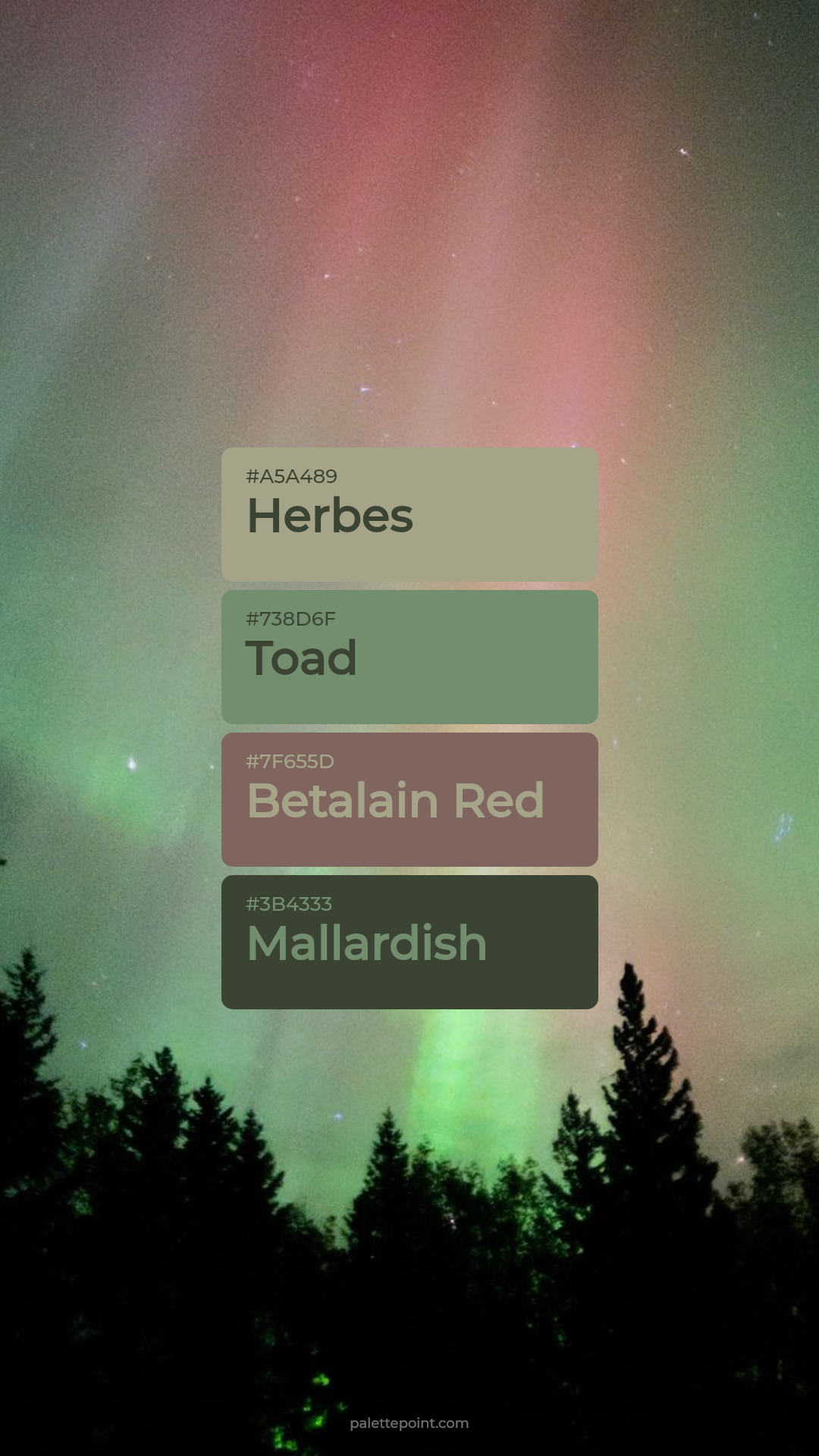 Herbes Composition palette card